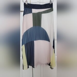 DKNY Printed Pleated Skirt